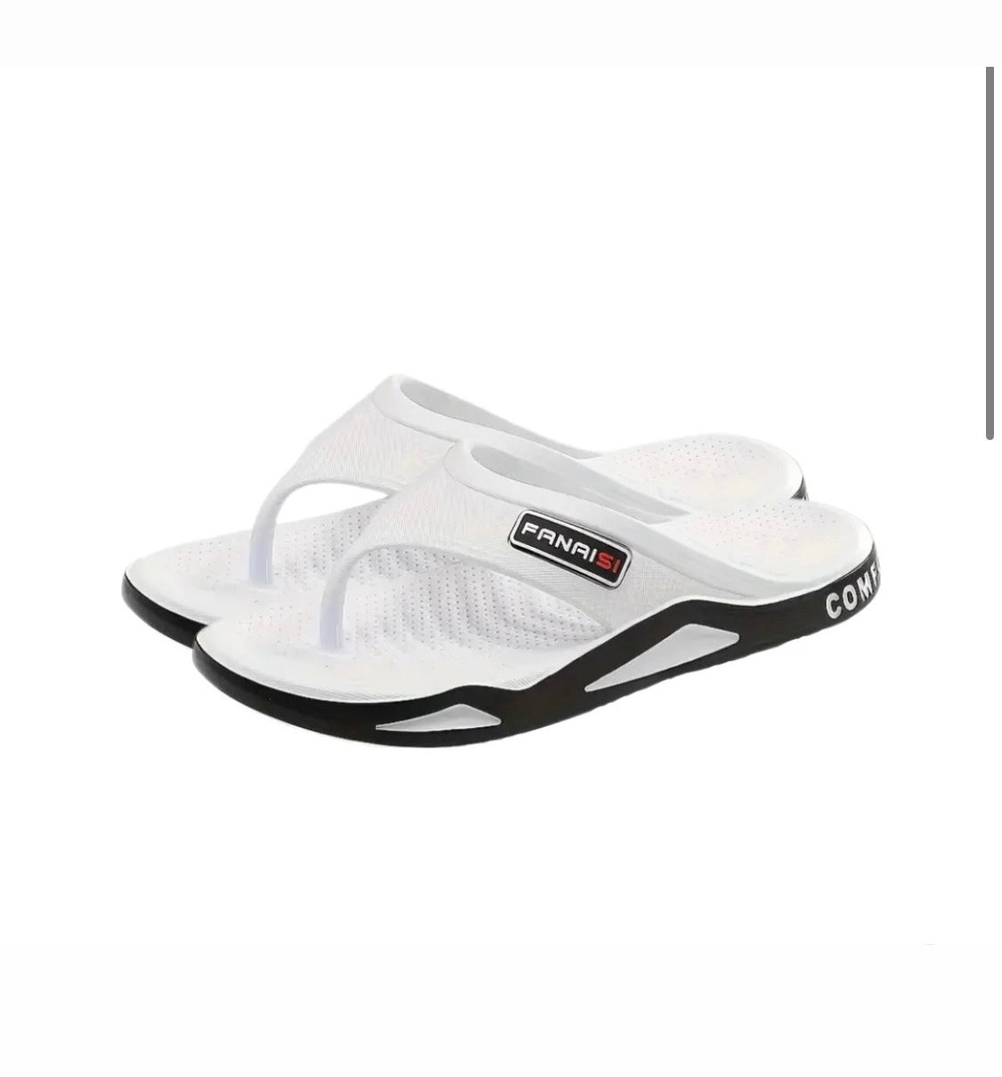 Premium Grip Umrah Slippers [White]