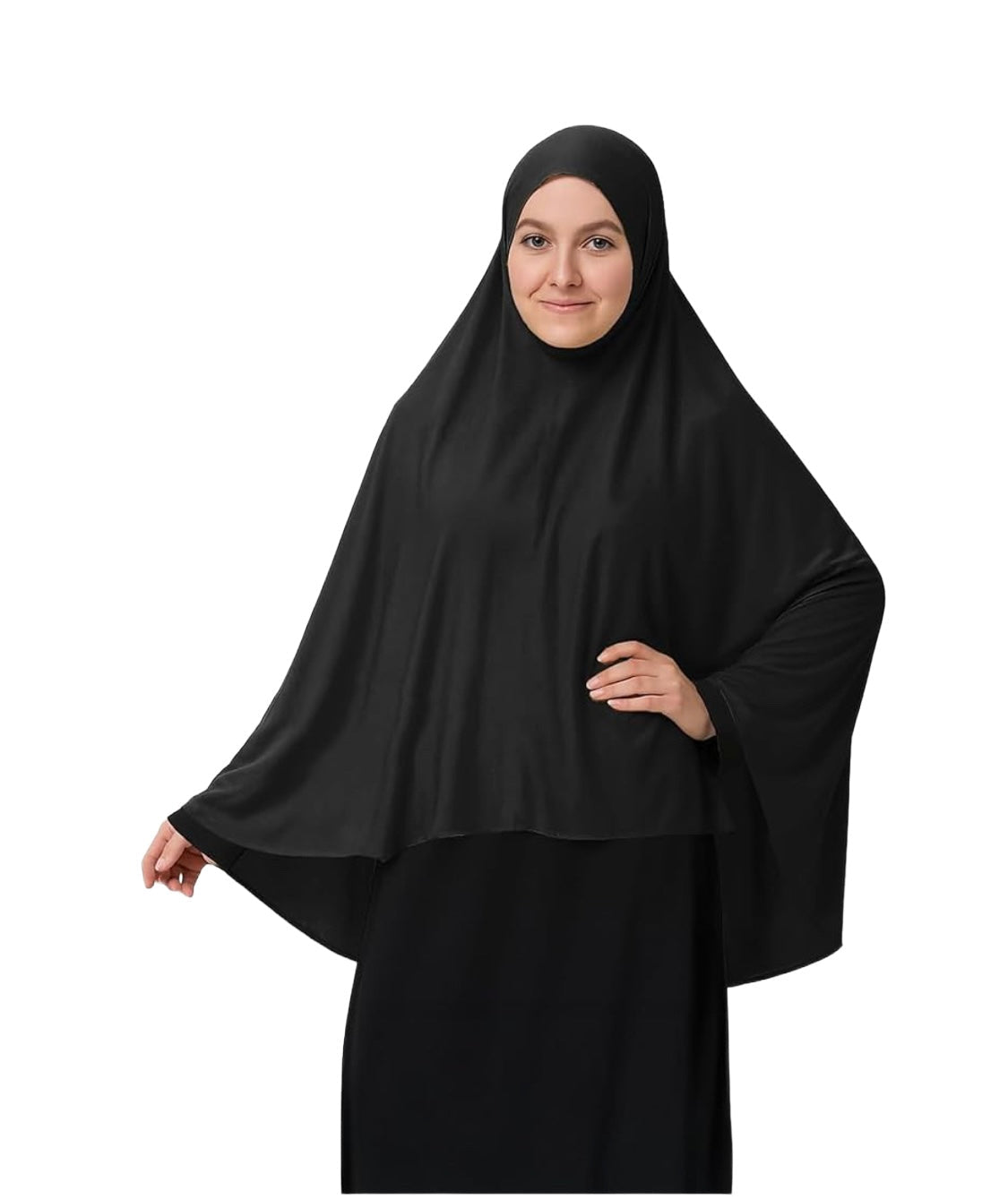 Ready Made One-Piece Umrah Hijab [Ladies Ehram] (Black)