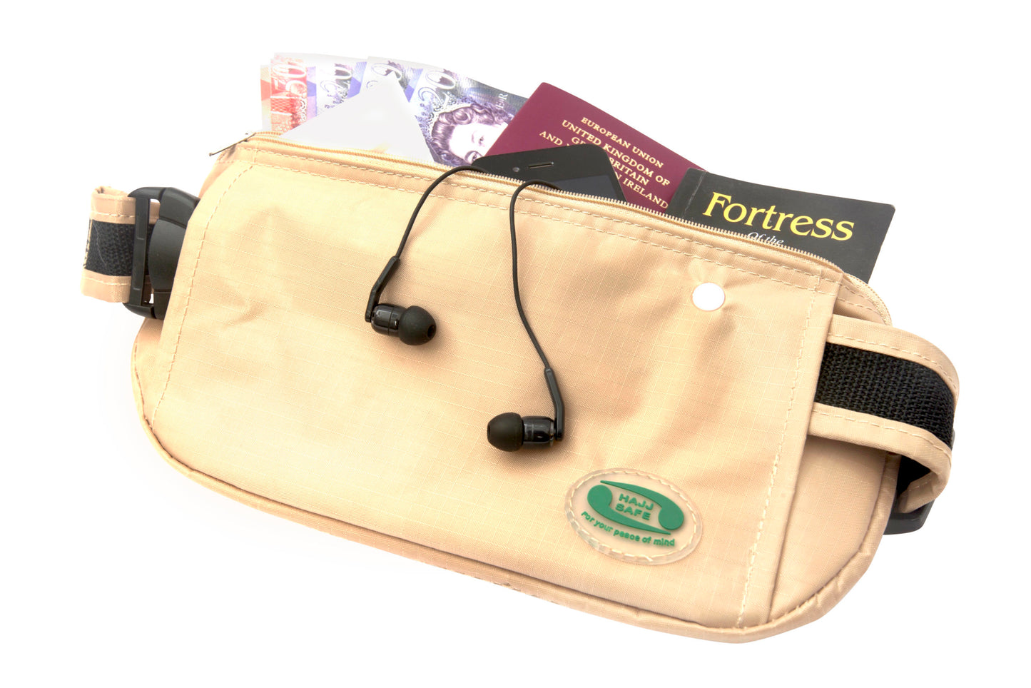 Ehram Belt [Adjustable Size] Anti-Theft ihram Belt (Beige)