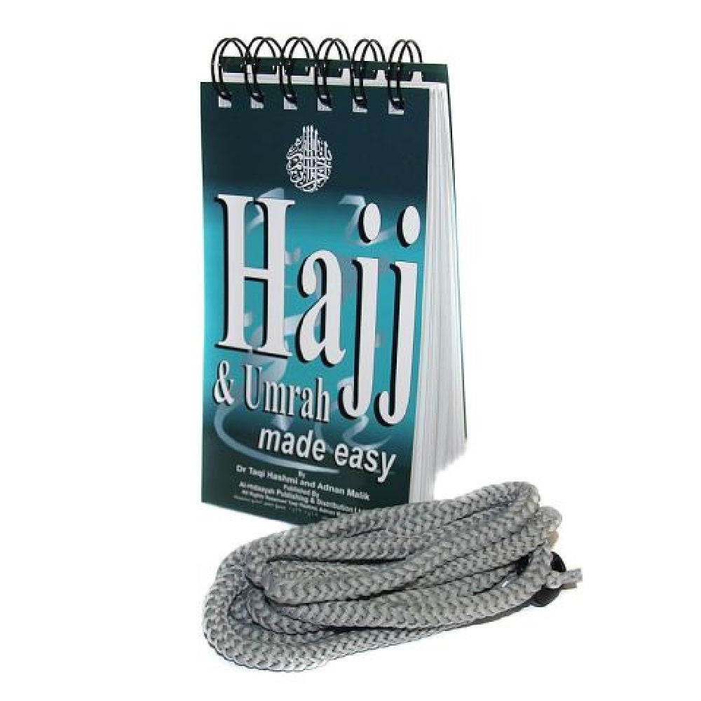 Hajj & Umrah Made Easy FlipBook [2in1 Guide] with String Neck Rope